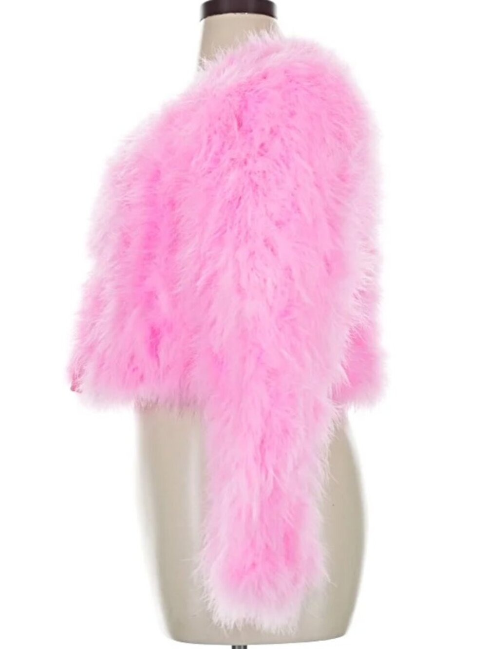 π¦πUBER GORGE!ππ¦LUXURIOUS OSTRICH FEATHER JACKET IN PINK - Picture 14 of 16
